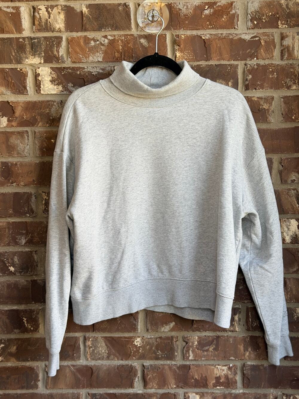 CALIA Women's Gray Mock Neck Sweatshirt Pullover Size Medium M Cozy Casual